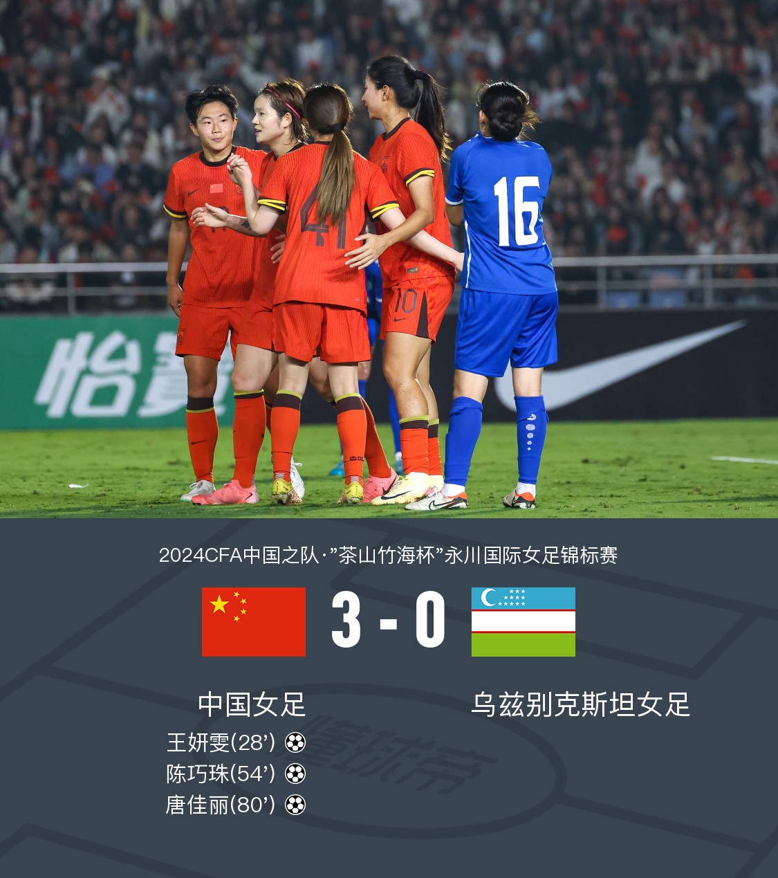 中国女足力克对手，夺取胜利